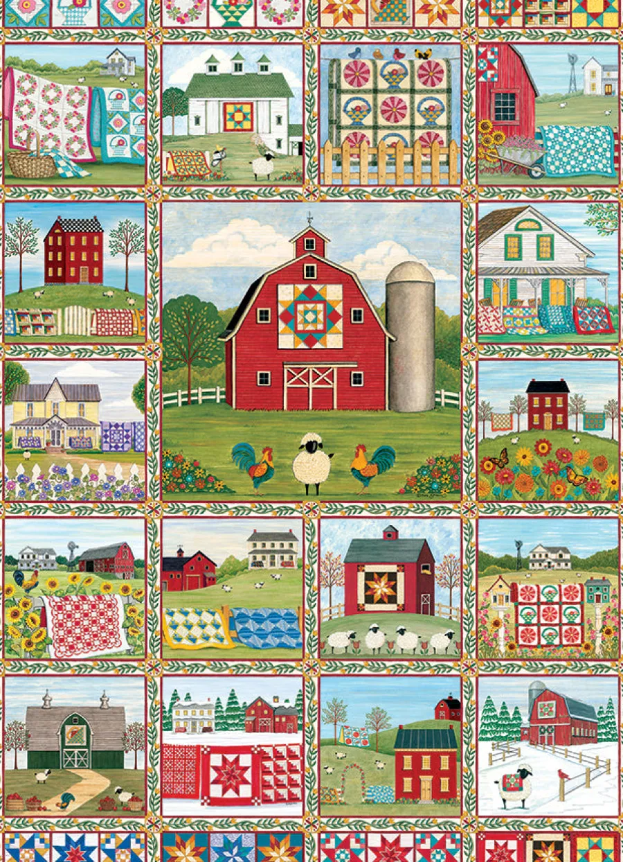 Cobble Hill Quilt Country | 1000 Piece- 1000 Piece | Countryscape