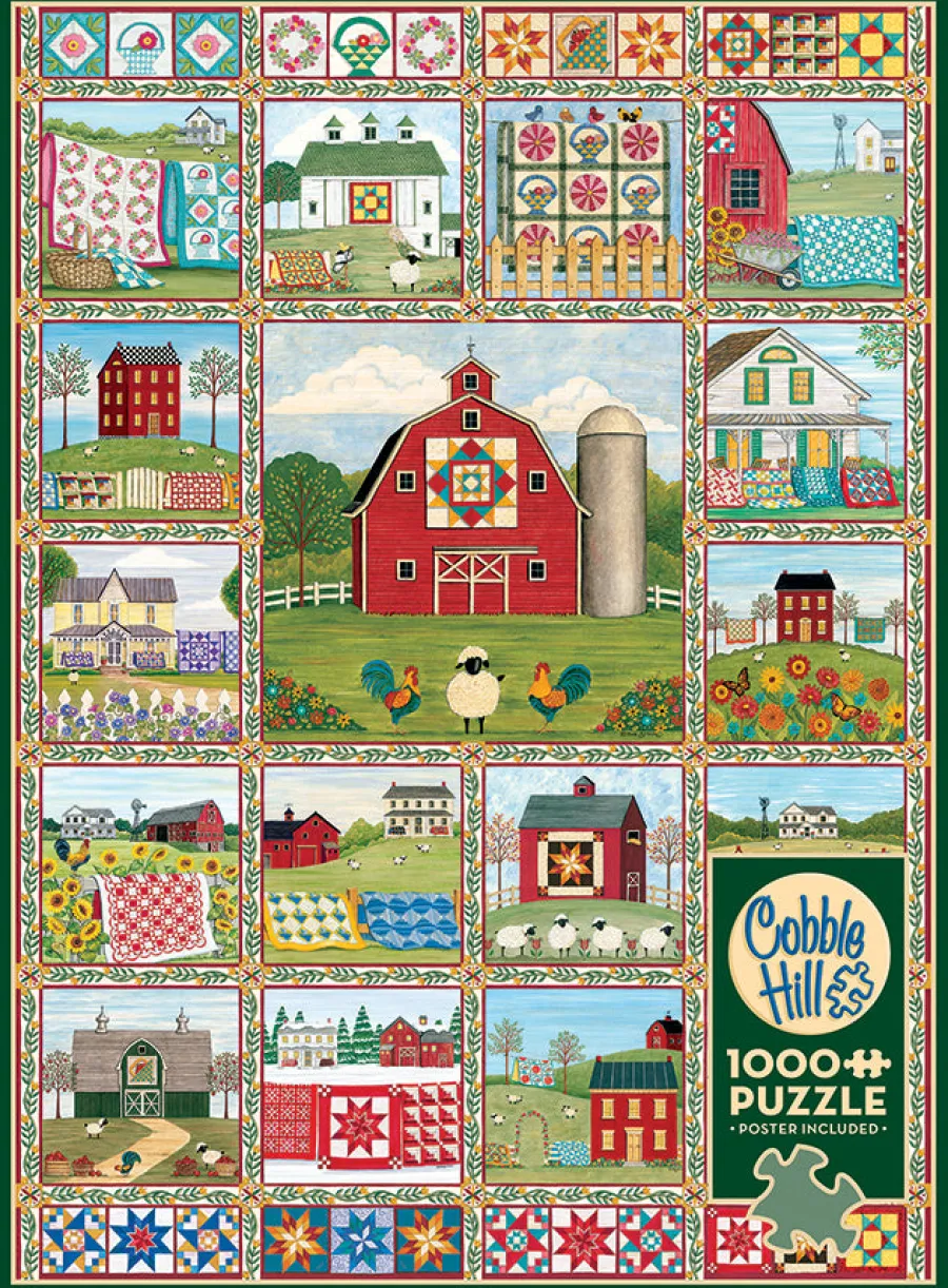 Cobble Hill Quilt Country | 1000 Piece- 1000 Piece | Countryscape