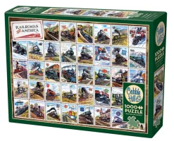 Cobble Hill Railroads of America | 1000 Piece- 1000 Piece | Collage - Miniscene