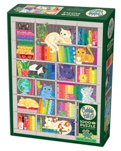 Cobble Hill Rainbow Cat Quilt | 1000 Piece- 1000 Piece | Cats