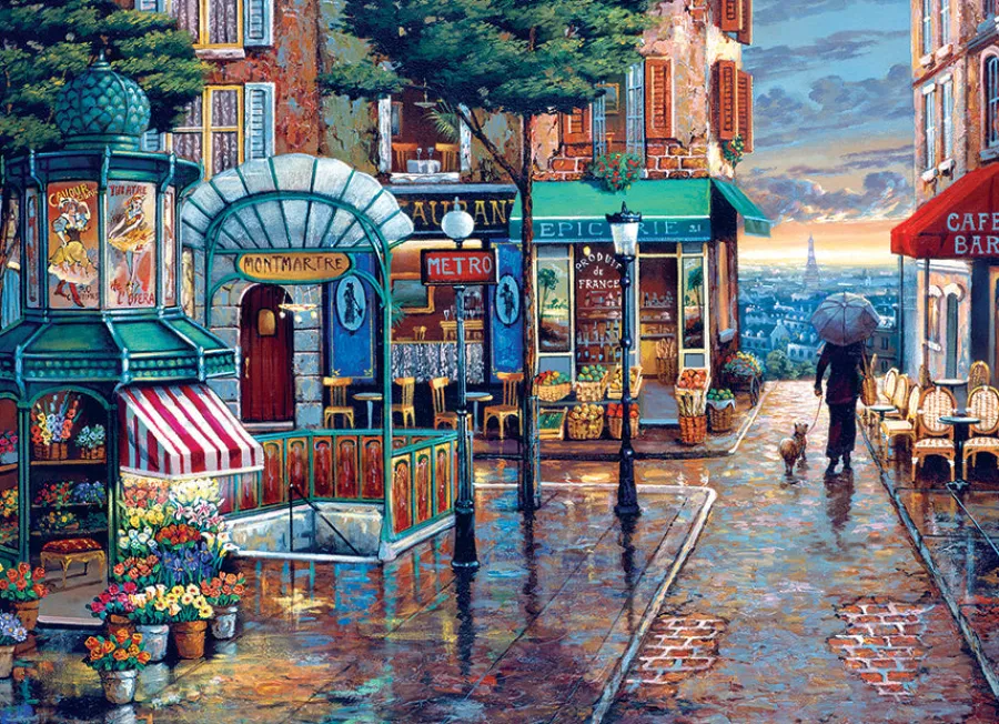 Cobble Hill Rainy Day Stroll | 1000 Piece- 1000 Piece | European Escape