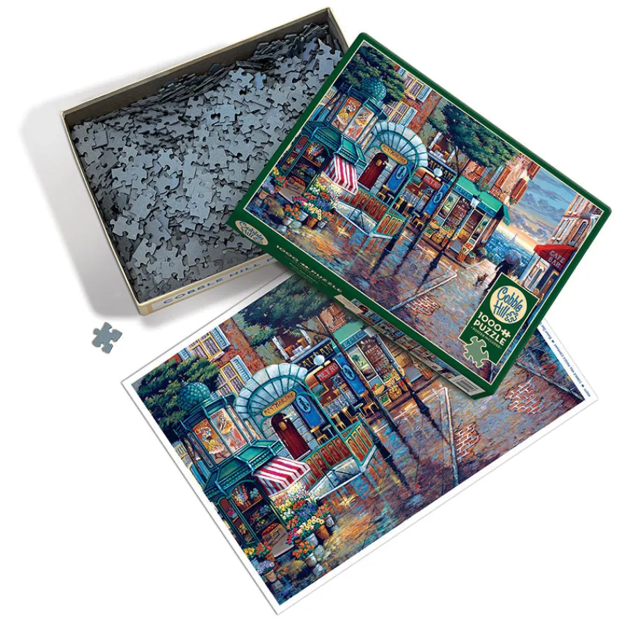 Cobble Hill Rainy Day Stroll | 1000 Piece- 1000 Piece | European Escape