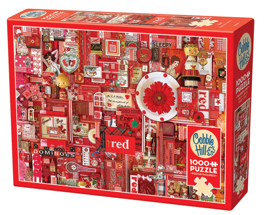 Cobble Hill Red | 1000 Piece- 1000 Piece | Flowers / Gardens