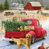 Cobble Hill Red Truck Farm (tray) | 35 Piece Tray- Tray Puzzles | Dogs