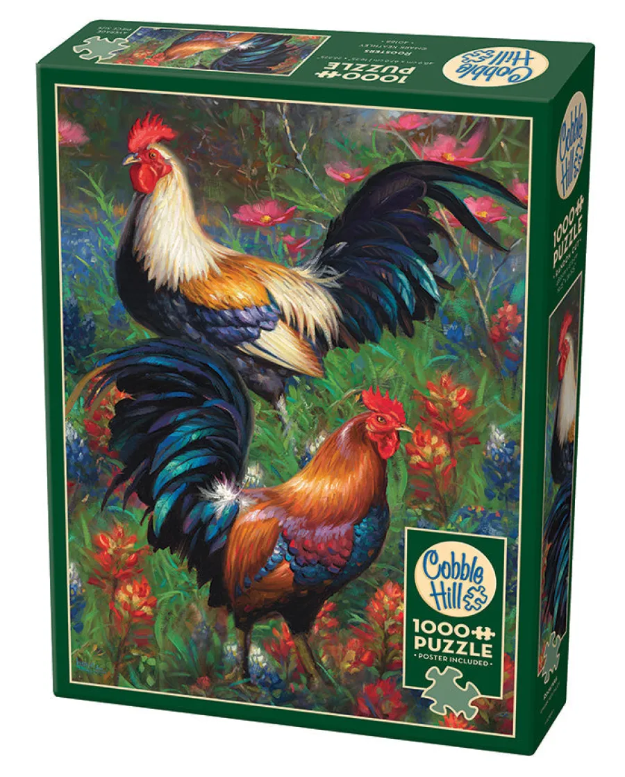 Cobble Hill Roosters | 1000 Piece- 1000 Piece | Birds