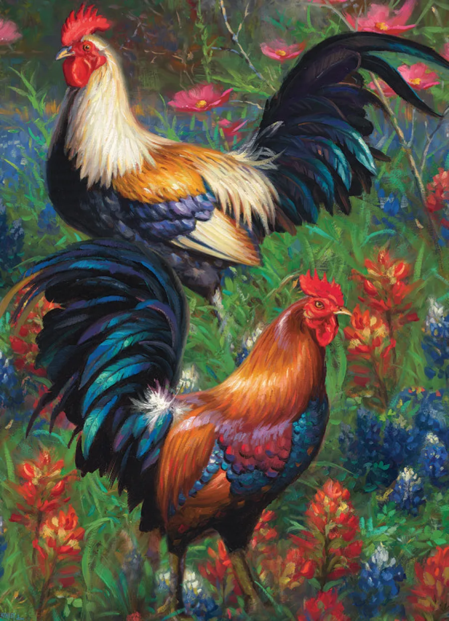 Cobble Hill Roosters | 1000 Piece- 1000 Piece | Birds