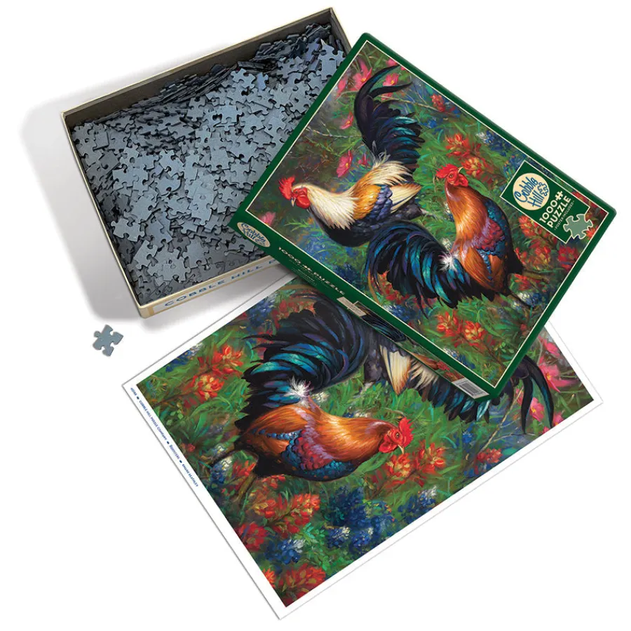 Cobble Hill Roosters | 1000 Piece- 1000 Piece | Birds