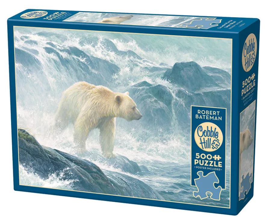 Cobble Hill Salmon Watch - Spirit Bear | 500 Piece- 500 Piece | Waterscape