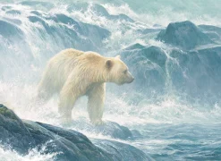 Cobble Hill Salmon Watch - Spirit Bear | 500 Piece- 500 Piece | Waterscape