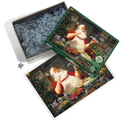 Cobble Hill Santa Painting Cars | 1000 Piece- 1000 Piece | Christmas