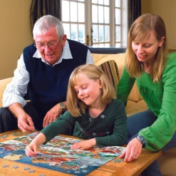 Cobble Hill Santa's Flyby (Family) | Family Pieces 350- Family Pieces 350 | Christmas