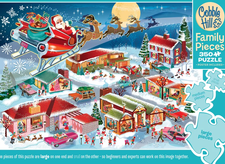 Cobble Hill Santa's Flyby (Family) | Family Pieces 350- Family Pieces 350 | Christmas