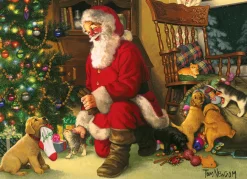 Cobble Hill Santa's Lucky Stocking (Family) | Family Pieces 350- Family Pieces 350 | Cats