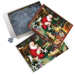 Cobble Hill Santa's Playtime | Easy Handling 275 Piece- Easy Handling 275 | Cats