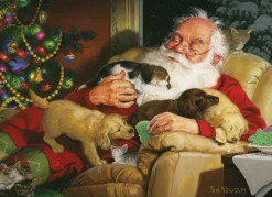 Cobble Hill Santa's Quiet Time | 1000 Piece- 1000 Piece | Dogs