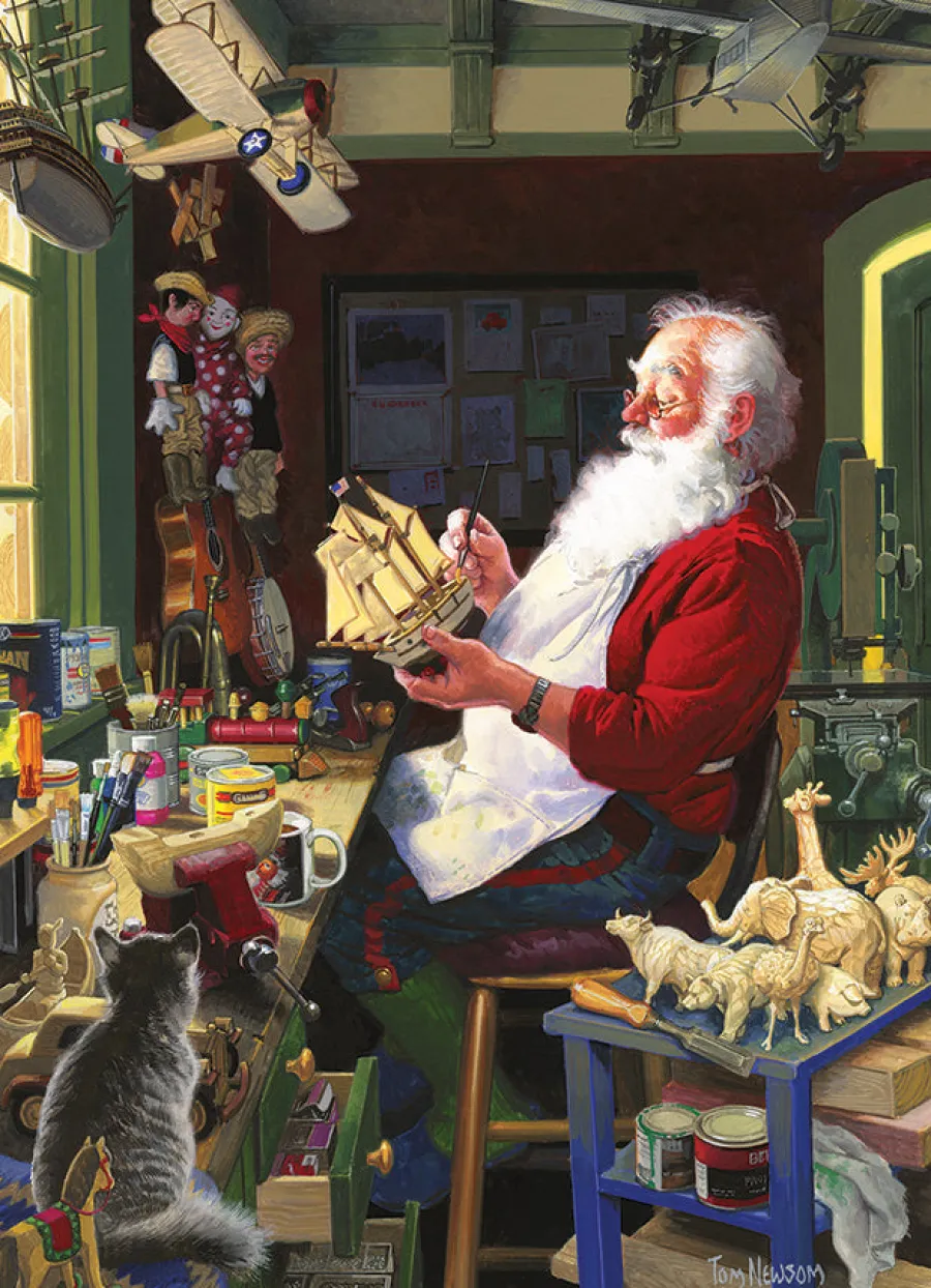 Cobble Hill Santa's Workbench | 500 Piece- 500 Piece | Flying Adventures