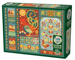 Cobble Hill Scandi Chicken Quilt | 1000 Piece- 1000 Piece | Farm