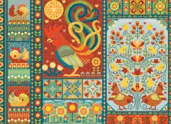 Cobble Hill Scandi Chicken Quilt | 1000 Piece- 1000 Piece | Farm