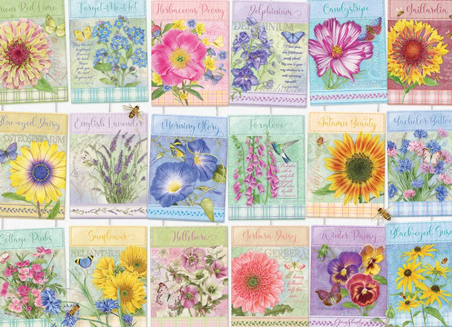 Cobble Hill Seed Packets | 500 Piece- 500 Piece | Collage - Miniscene