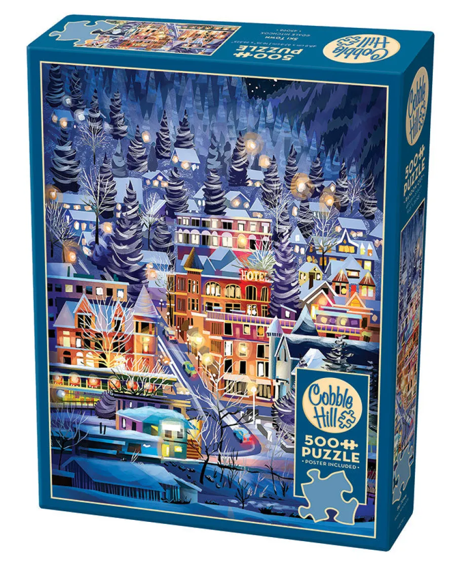 Cobble Hill Ski Town | 500 Piece- 500 Piece | Winter
