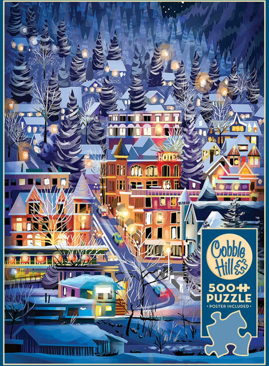 Cobble Hill Ski Town | 500 Piece- 500 Piece | Winter