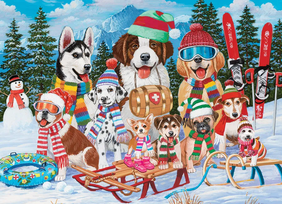 Cobble Hill Snow Day! | 500 Piece- 500 Piece | Mountainscape