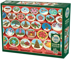 Cobble Hill Snow Globe Cookies | 1000 Piece- 1000 Piece | Collage - Miniscene