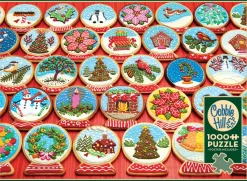 Cobble Hill Snow Globe Cookies | 1000 Piece- 1000 Piece | Collage - Miniscene