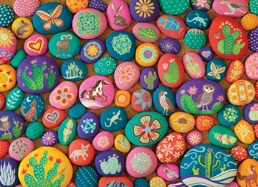 Cobble Hill Southwest Stones | 1000 Piece- 1000 Piece | Collage - Busy
