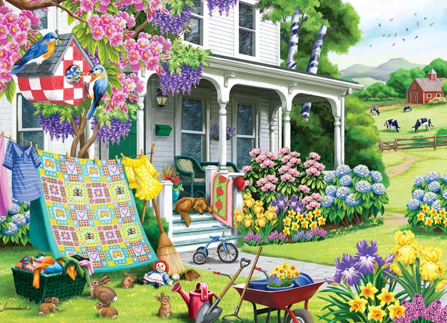 Cobble Hill Spring Cleaning | 500 Piece- 500 Piece | Birds