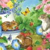 Cobble Hill Squirrel Talk (tray) | 35 Piece Tray- Tray Puzzles | Flowers / Gardens