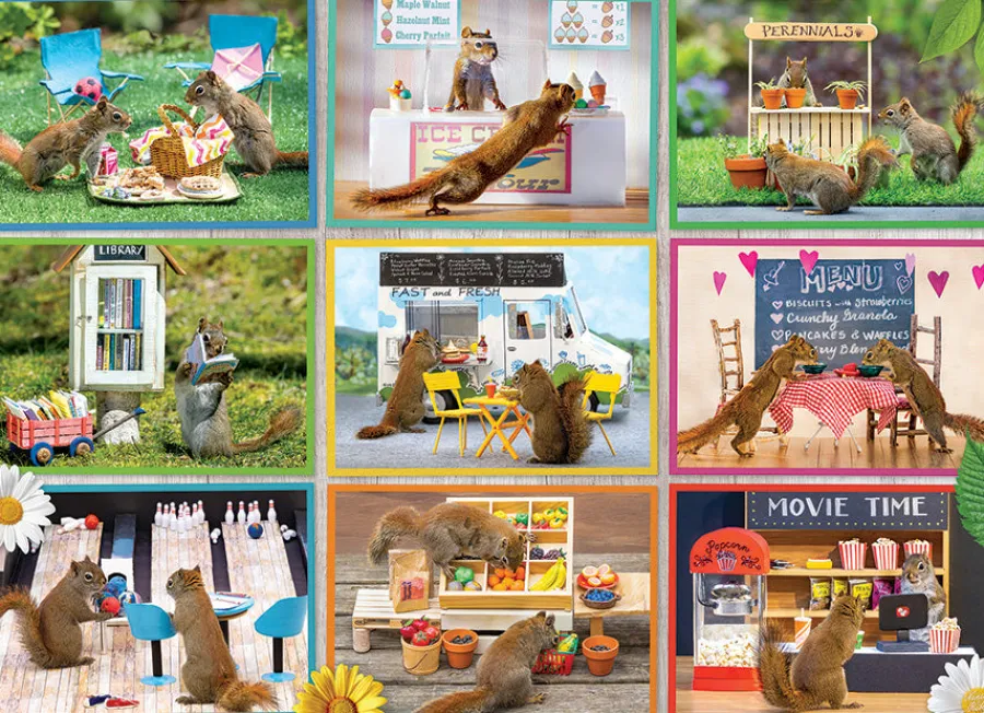 Cobble Hill Squirrels Around Town | 1000 Piece- 1000 Piece