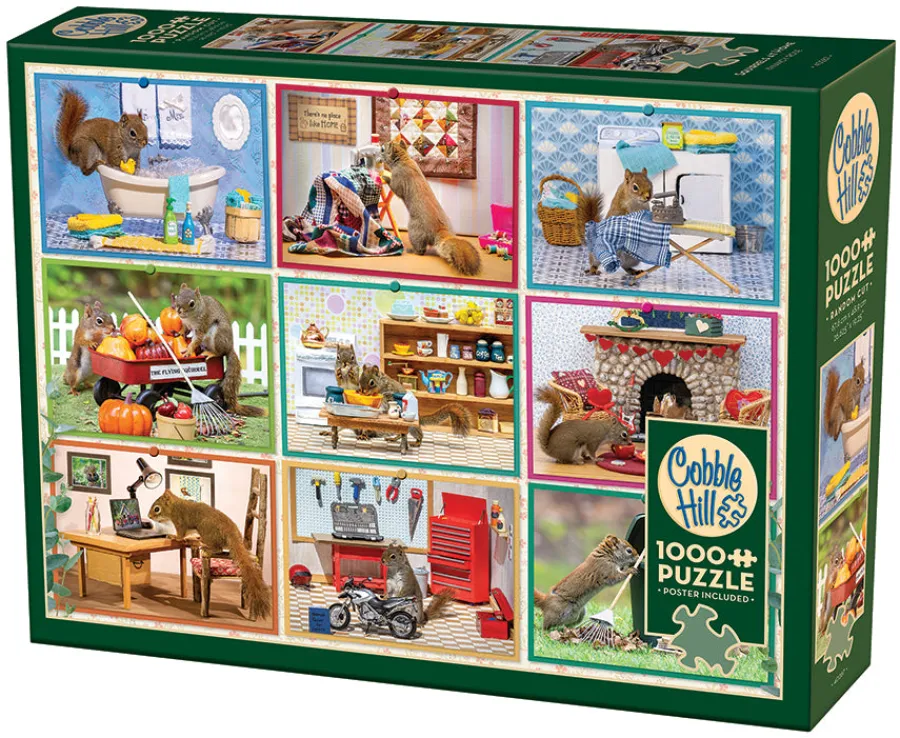 Cobble Hill Squirrels at Home | 1000 Piece- 1000 Piece | Road Adventures