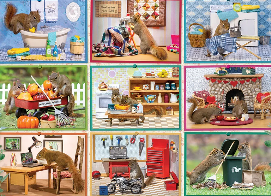 Cobble Hill Squirrels at Home | 1000 Piece- 1000 Piece | Road Adventures