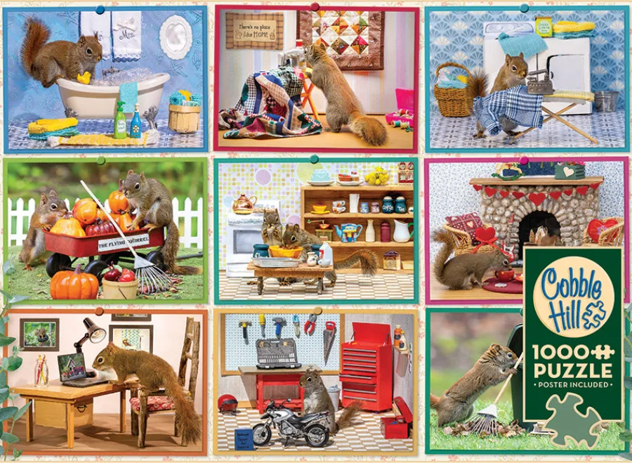 Cobble Hill Squirrels at Home | 1000 Piece- 1000 Piece | Road Adventures