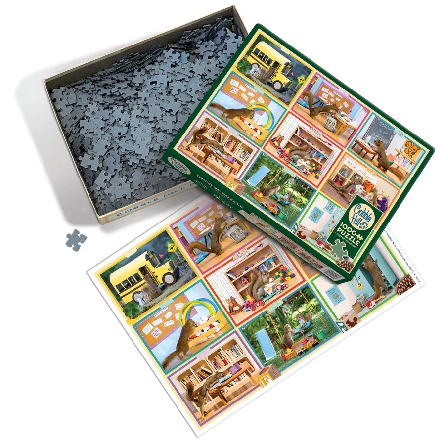 Cobble Hill Squirrels at School | 1000 Piece- 1000 Piece | Wildlife