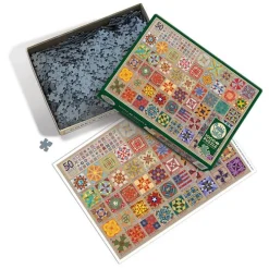 Cobble Hill 50 States Quilt Blocks | 1000 Piece- 1000 Piece | Collage - Miniscene