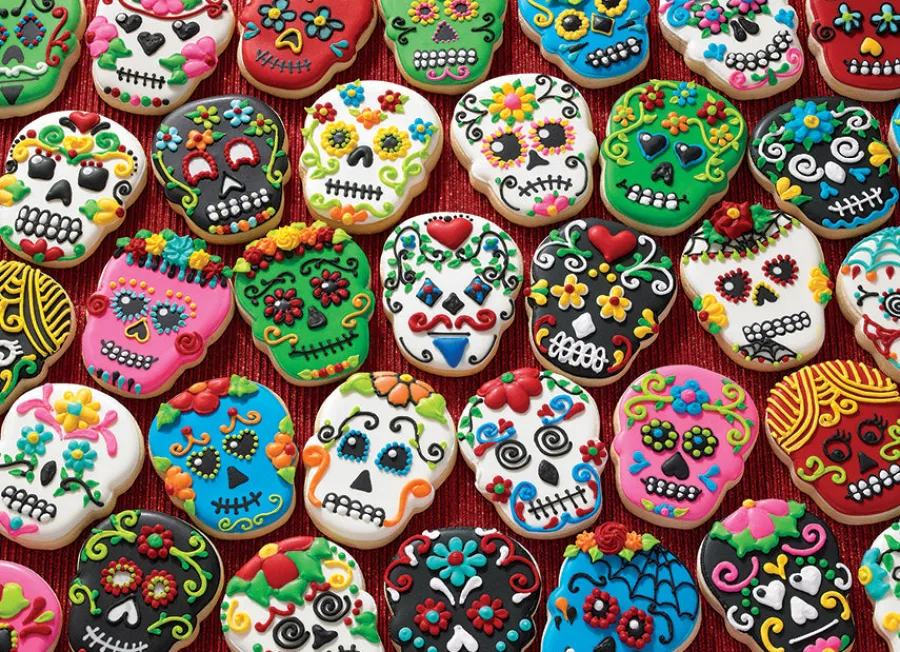 Cobble Hill Sugar Skull Cookies | 1000 Piece- 1000 Piece | Collage - Variety
