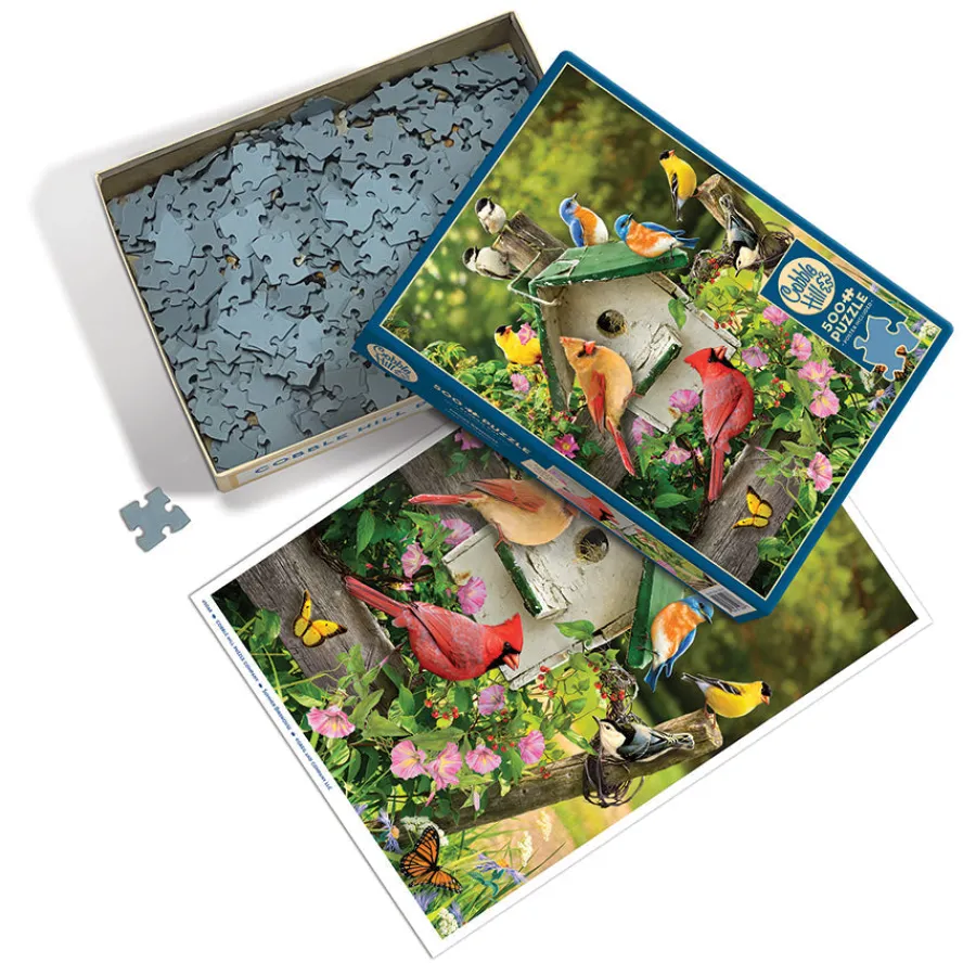 Cobble Hill Summer Birdhouse | 500 Piece- 500 Piece | Birds