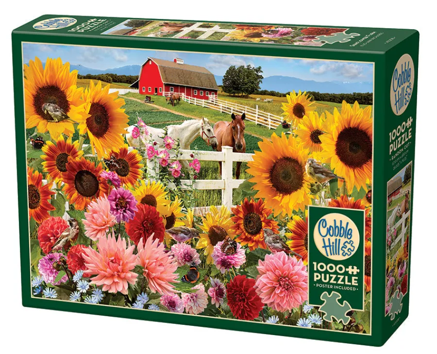 Cobble Hill Sunflower Farm | 1000 Piece- 1000 Piece | Countryscape