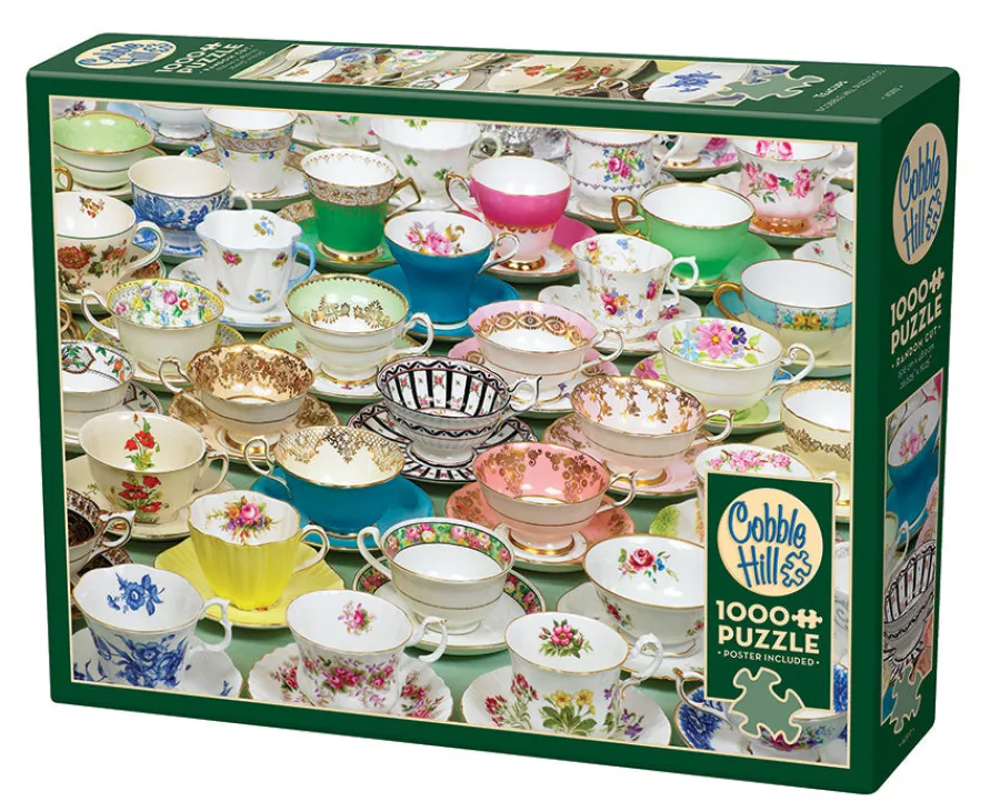 Cobble Hill Teacups | 1000 Piece- 1000 Piece | Collage - Variety