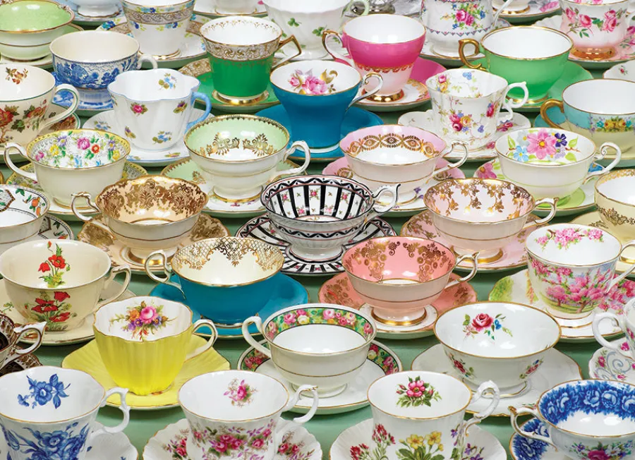 Cobble Hill Teacups | 1000 Piece- 1000 Piece | Collage - Variety