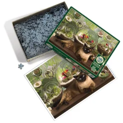 Cobble Hill Terrarium Cat | 1000 Piece- 1000 Piece | Cats