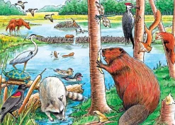 Cobble Hill The Beaver Pond (tray) | 35 Piece Tray- Tray Puzzles | Wildlife