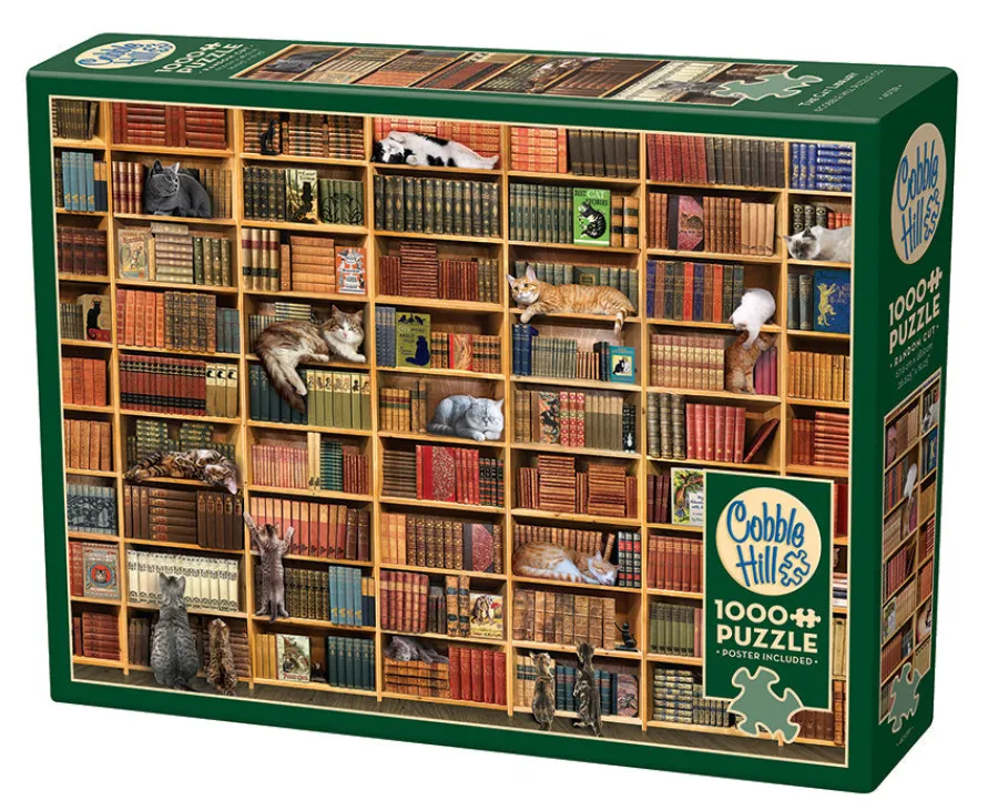 Cobble Hill The Cat Library | 1000 Piece- 1000 Piece | Cats