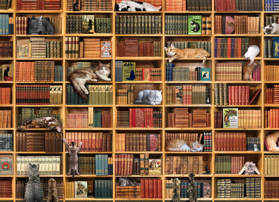 Cobble Hill The Cat Library | 1000 Piece- 1000 Piece | Cats