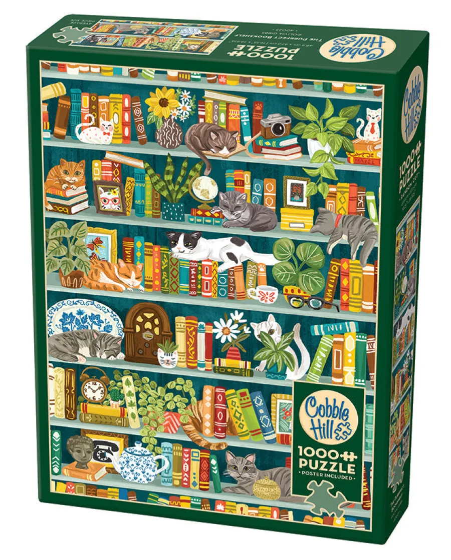 Cobble Hill The Purrfect Bookshelf | 1000 Piece- 1000 Piece | Cats