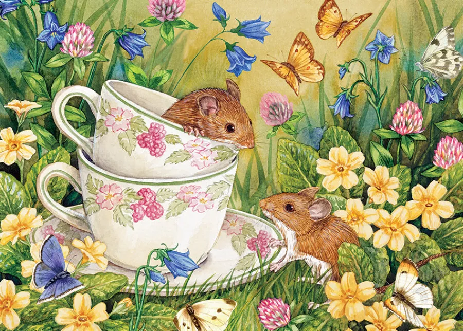 Cobble Hill Tiny Tea Time (tray) | 35 Piece Tray- Tray Puzzles