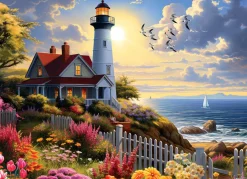 Cobble Hill To the Lighthouse | 500 Piece- 500 Piece | Waterscape