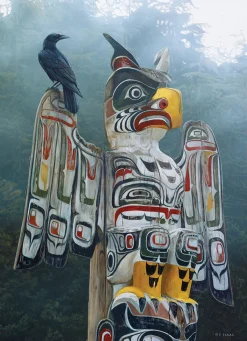 Cobble Hill Totem Pole in the Mist | 1000 Piece- 1000 Piece | Mountainscape